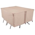Modern Leisure Monterey Rect/Oval Patio Table & Chair Set Cover, 18 in. L x 82 in. W x 23 in. H, Beige 2912